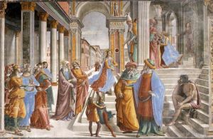 Artist Domenico Ghirlandaio's Work - Presentaion Of The Virgin At The Temple