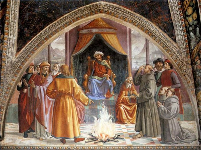 Domenico Ghirlandaio Various Paintings - Test Of Fire Before The Sultan