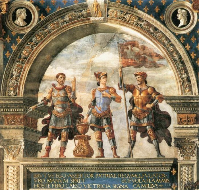 Domenico Ghirlandaio Various Paintings - Decoration Of The Sala Del Gigli
