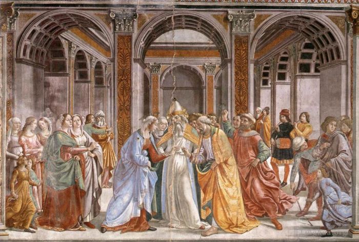 Domenico Ghirlandaio Various Paintings - Marriage Of Mary