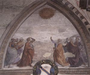 Artist Domenico Ghirlandaio's Work - Meeting Of Augustus And The Sibyl