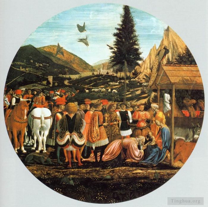 Domenico Veneziano Oil Painting - Adoration of the Magi