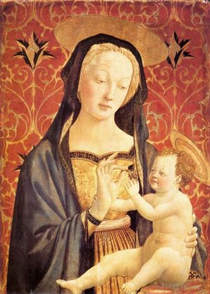 Artist Domenico Veneziano's Work - Madonna and Child 1435