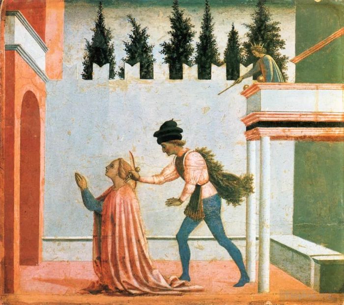 Domenico Veneziano Various Paintings - Martyrdom of St Lucy