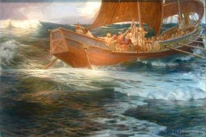 Artist Herbert James Draper's Work - Wrath of the Sea God dt3
