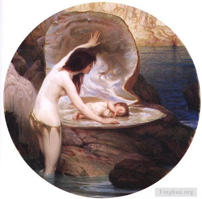 Herbert James Draper Oil Painting - A Water baby