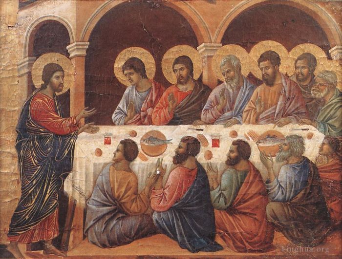 Duccio di Buoninsegna Various Paintings - Appearance While the Apostles are at Table