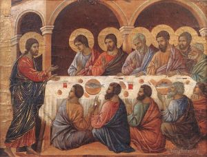 Artist Duccio di Buoninsegna's Work - Appearance While the Apostles are at Table