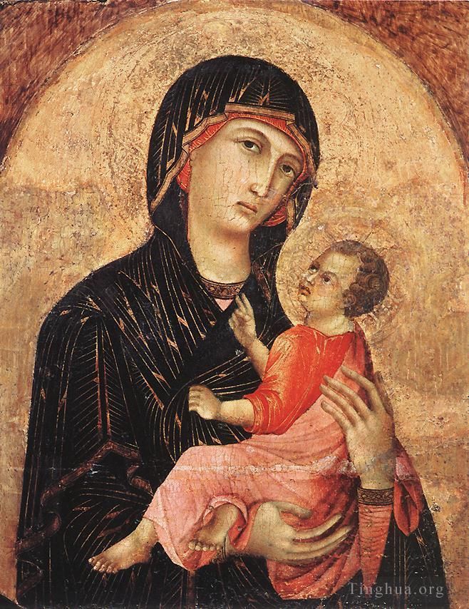 Duccio di Buoninsegna Various Paintings - Madonna and Child no 593