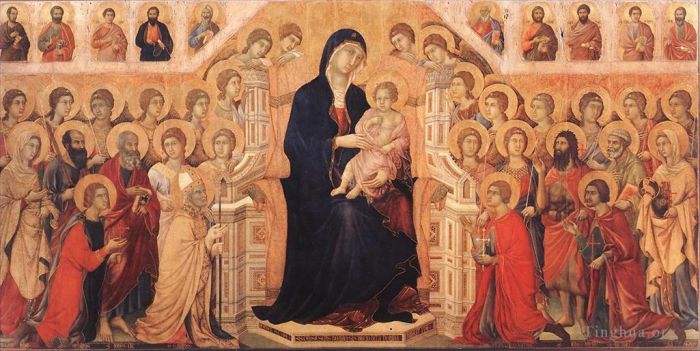 Duccio di Buoninsegna Various Paintings - Maesta Madonna with Angels and Saints