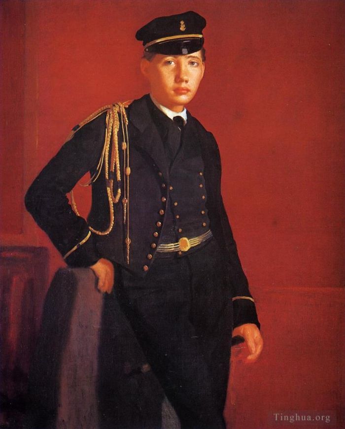 Edgar Degas Oil Painting - Achille De Gas in the Uniform of a Cadet