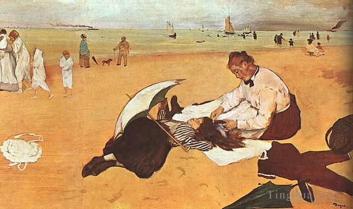 Edgar Degas Oil Painting - Beach Scene
