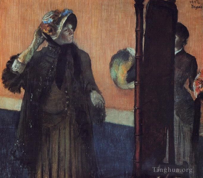 Edgar Degas Oil Painting - At the Milliners
