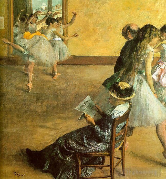 Edgar Degas Oil Painting - Ballet Class