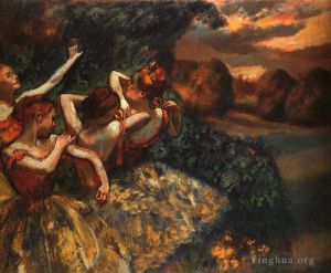 Artist Edgar Degas's Work - Four Dancers