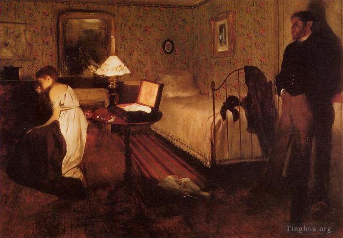 Edgar Degas Oil Painting - Interior aka The Rape