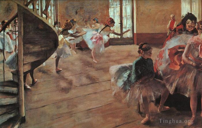 Edgar Degas Oil Painting - The Rehearsal