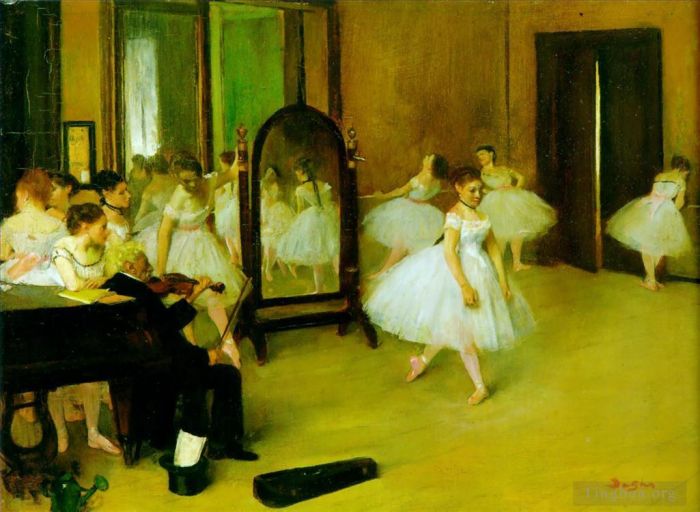 Edgar Degas Oil Painting - The Dancing Class