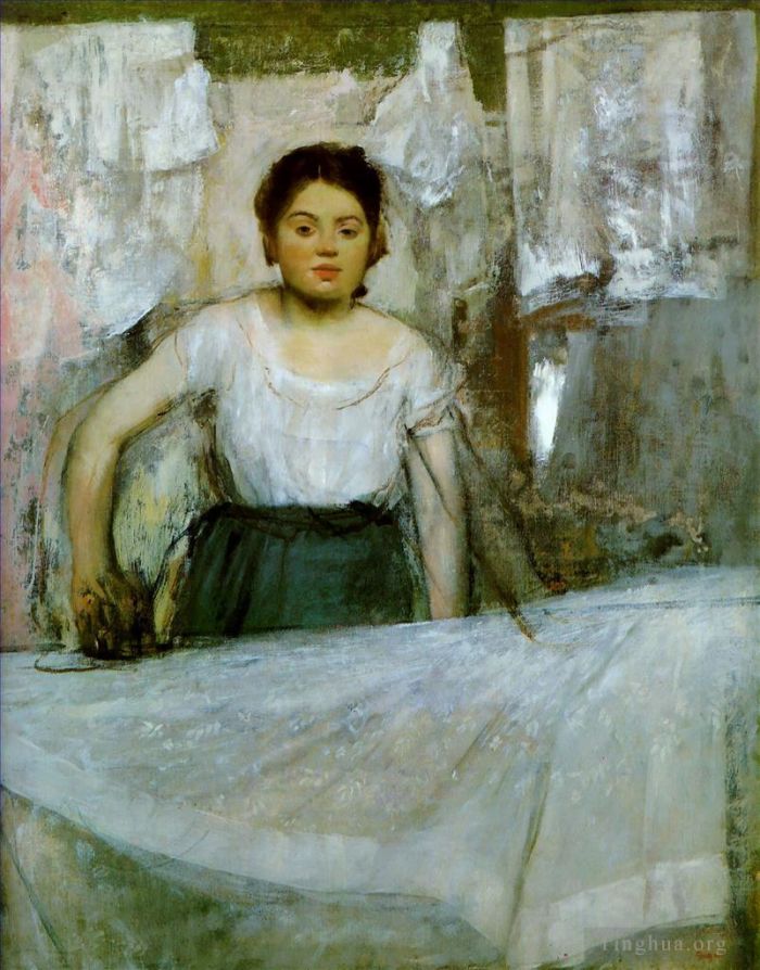 Edgar Degas Oil Painting - Woman ironing