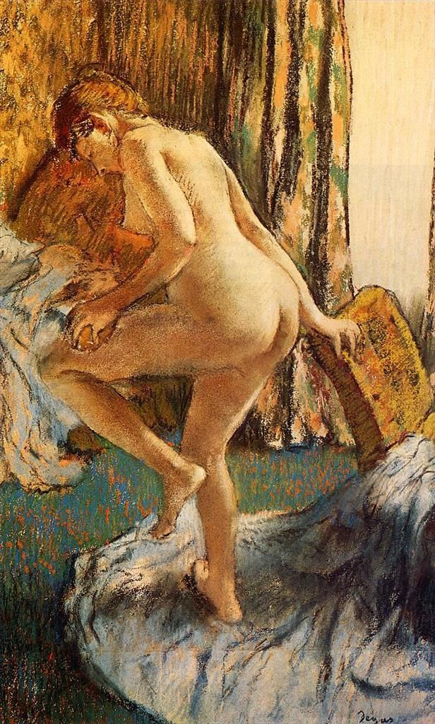 Edgar Degas Various Paintings - After the Bath