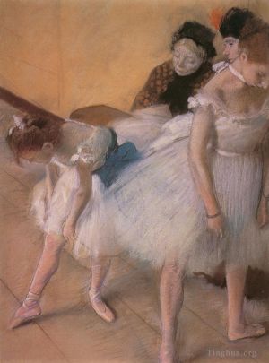 Artist Edgar Degas's Work - Before the Rehearsal 1880