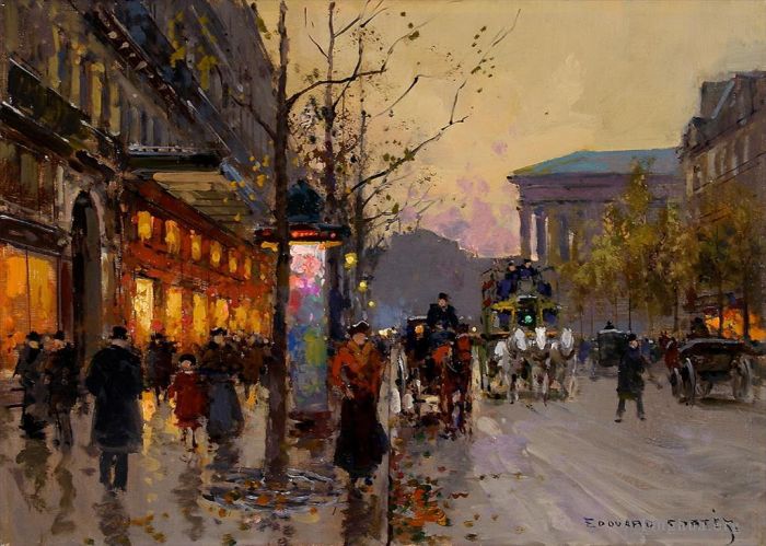 Edouard Cortes Oil Painting - 7 boulevard de la madeleine 3