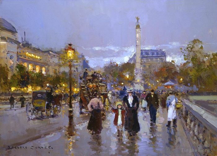 Edouard Cortes Oil Painting - Chatelet