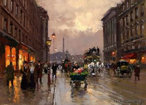 Artist Edouard Cortes's Work - Concorde and rue royale