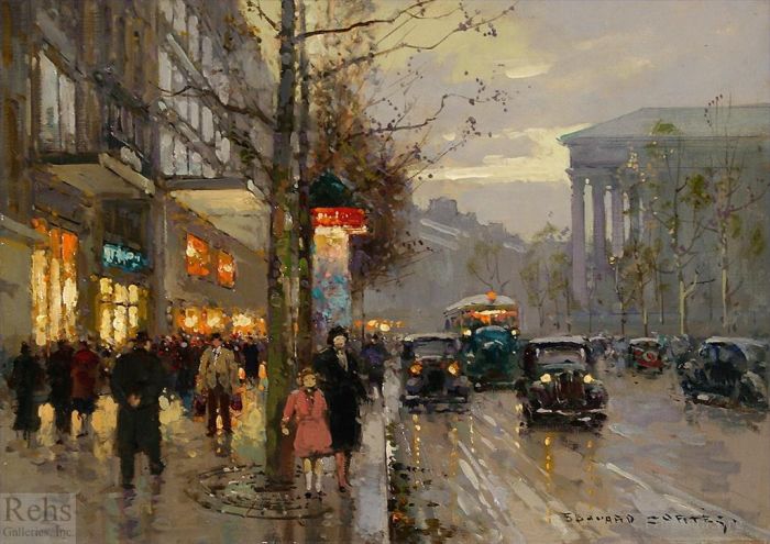 Edouard Cortes Oil Painting - In three fourths 1