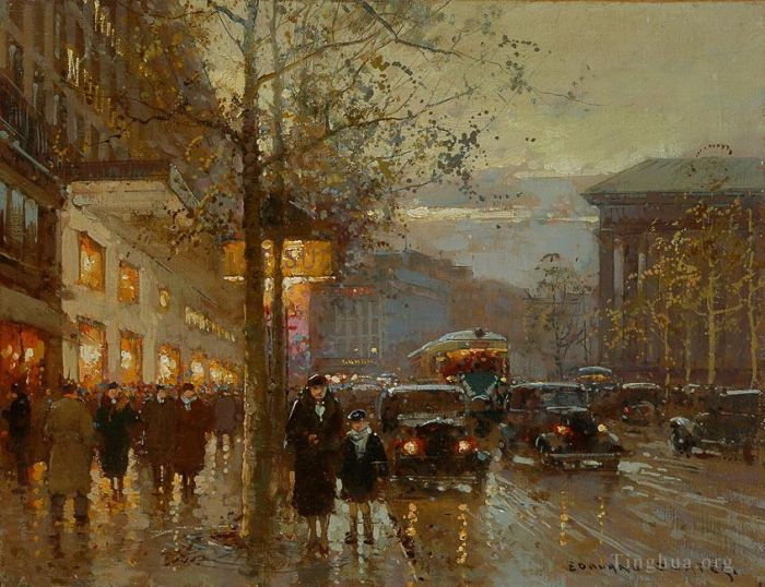 Edouard Cortes Oil Painting - In three fourths
