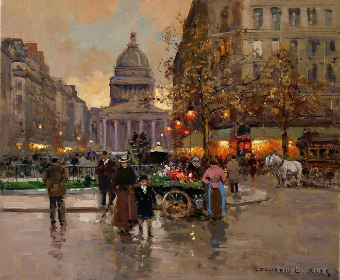 Edouard Cortes Oil Painting - The pantheon