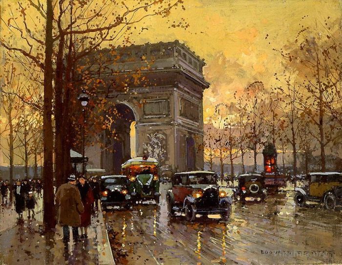 Edouard Cortes Oil Painting - Triumphal arch 1
