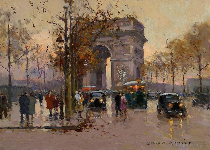 Edouard Cortes Oil Painting - Triumphal arch 2