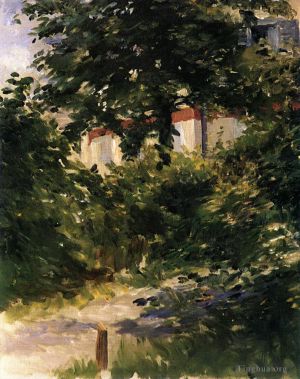 Artist Edouard Manet's Work - A Corner of the Garden in Rueil
