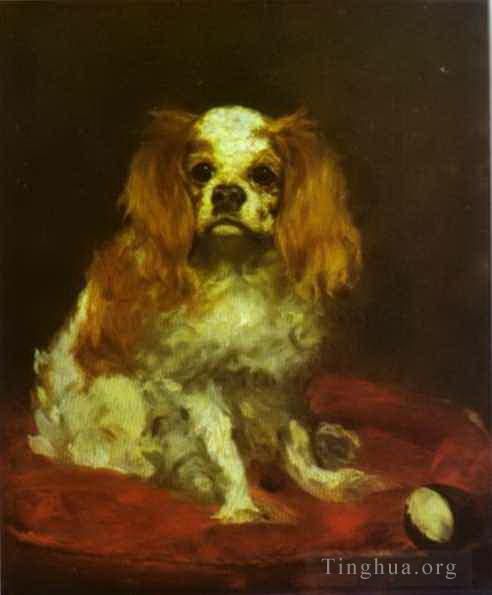 Edouard Manet Oil Painting - A King Charles Spanie