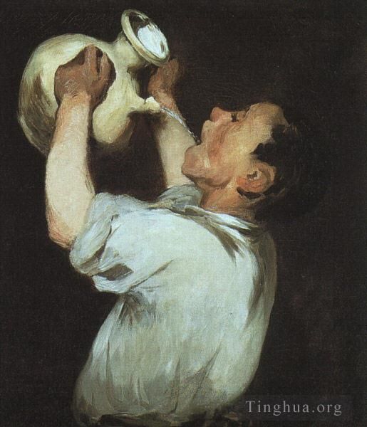 Edouard Manet Oil Painting - A boy with a pitcher