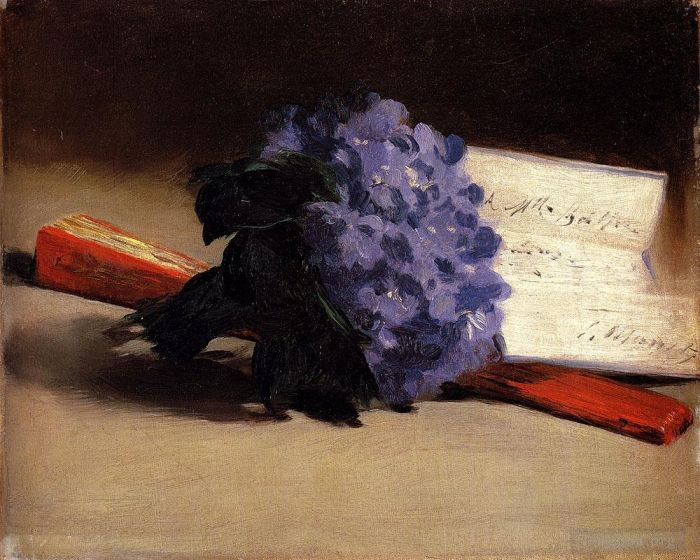 Edouard Manet Oil Painting - Bouquet Of Violets still life Impressionism Edouard Manet