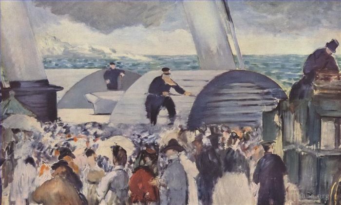 Edouard Manet Oil Painting - Embarkation after Folkestone