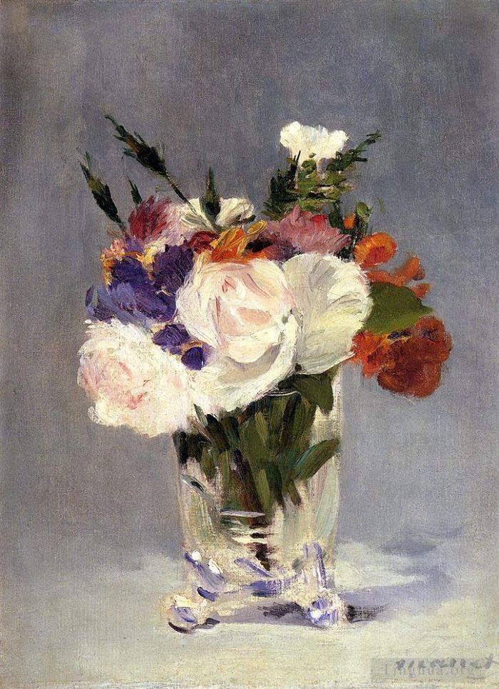 Edouard Manet Oil Painting - Flowers in a Crystal Vase
