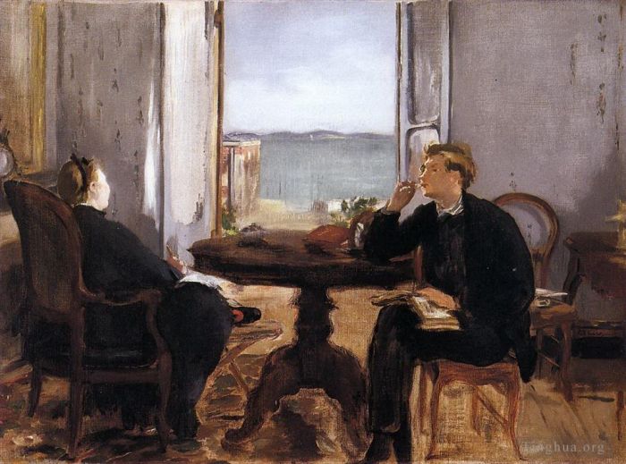 Edouard Manet Oil Painting - Interior at Arcachon