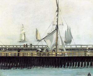 Artist Edouard Manet's Work - Jetty at Boulogne