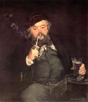 Artist Edouard Manet's Work - Le Bon Bock A Good Glass of Beer