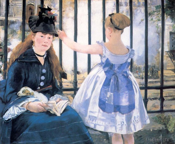 Edouard Manet Oil Painting - Le Chemin De Fer The Railroad