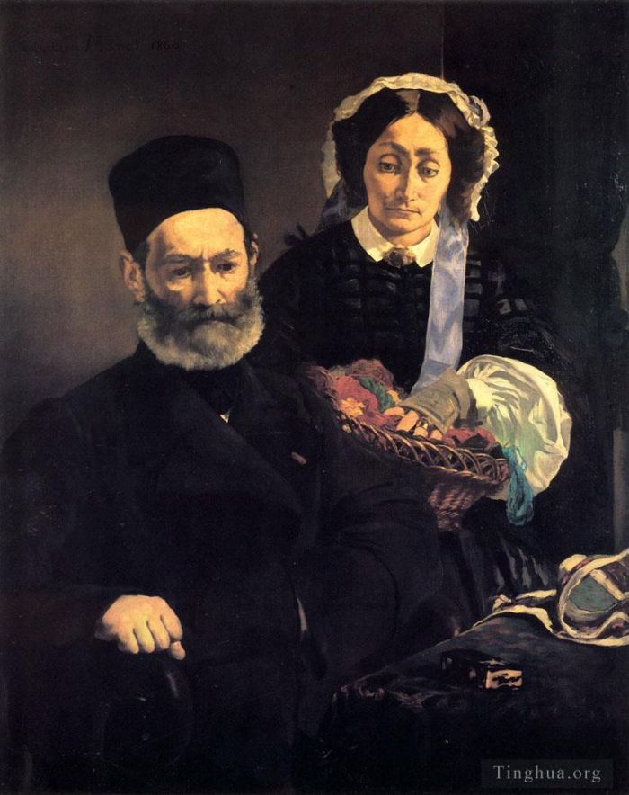 Edouard Manet Oil Painting - M and Mme Auguste Manet