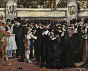 Artist Edouard Manet's Work - Masked Ball at the Opera