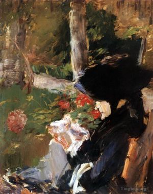 Artist Edouard Manet's Work - Mother in the Garden at Bellevue