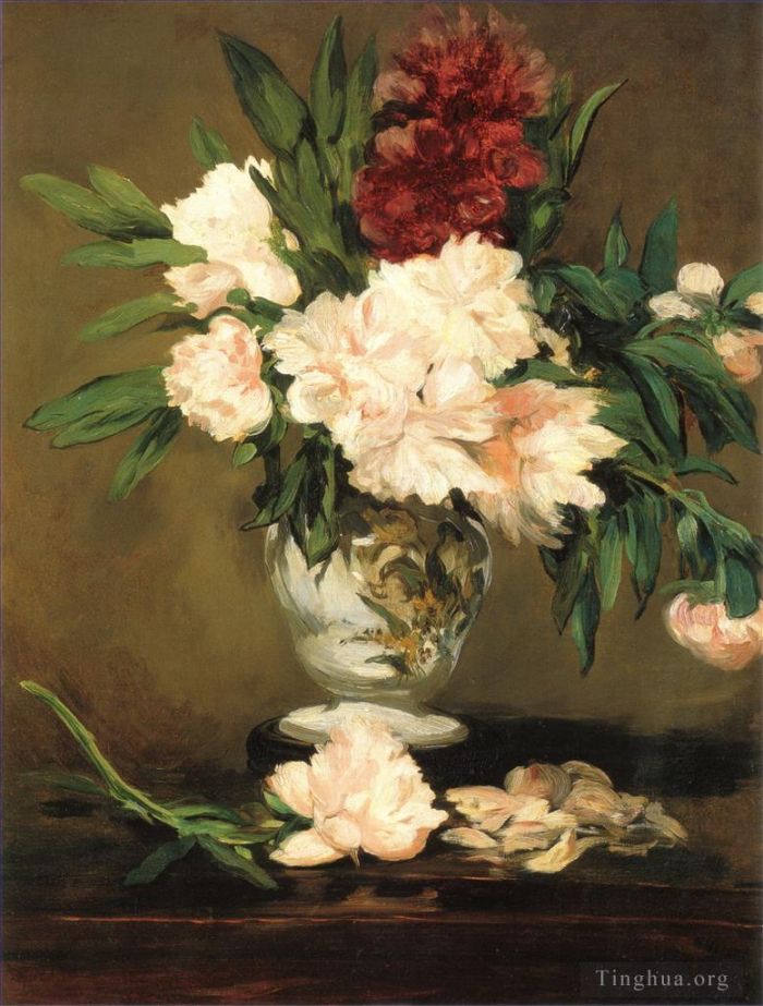 Edouard Manet Oil Painting - Peonies in a vase