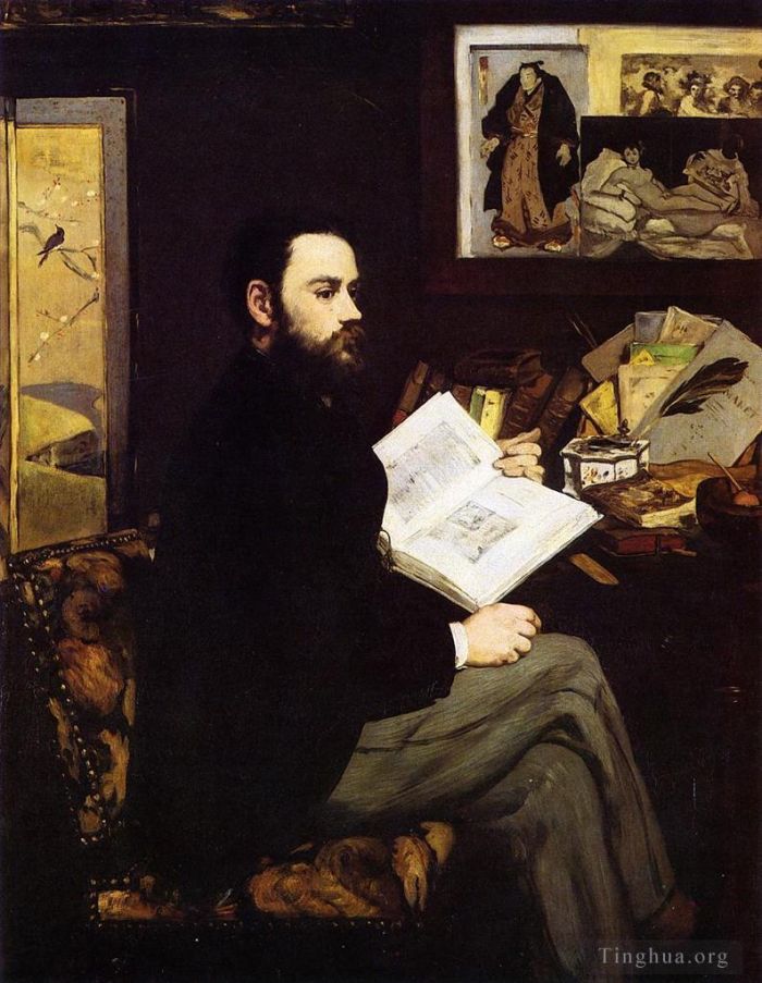 Edouard Manet Oil Painting - Portrait of Emile Zola
