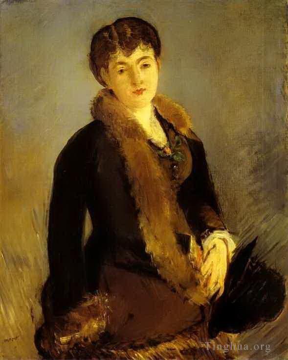 Edouard Manet Oil Painting - Portrait of Mademoiselle Isabelle Lemonnier