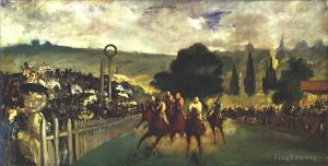 Artist Edouard Manet's Work - The Races at Longchamp
